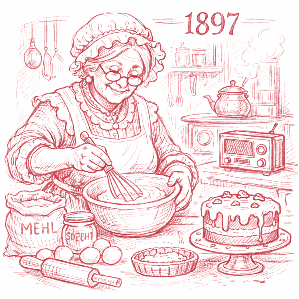 Oma bakt taarten in 1853